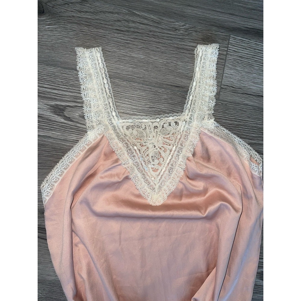 Vintage Brownstone Studio 70's‎ Slip Dress W/White Lace Trim Large - Picture 4 of 11